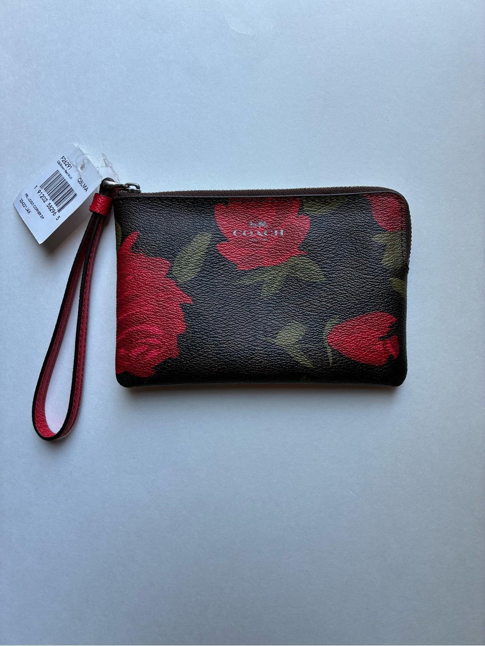 Coach Rose Print Small Wristlet NWT